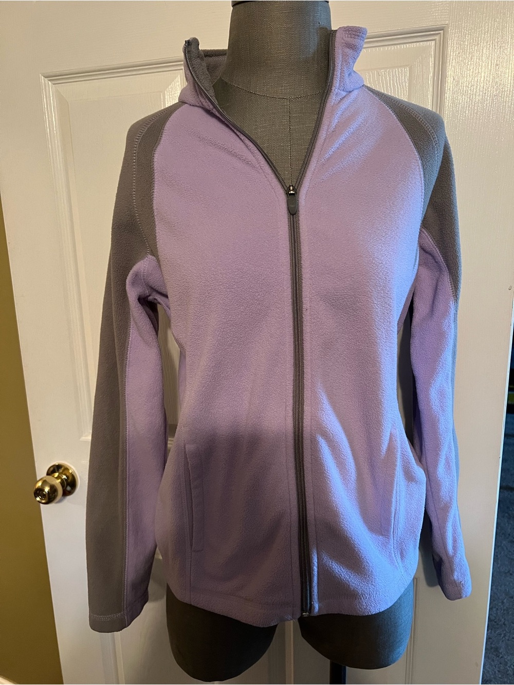 tek gear Lavender and Gray Full-Zip Fleece Jacket